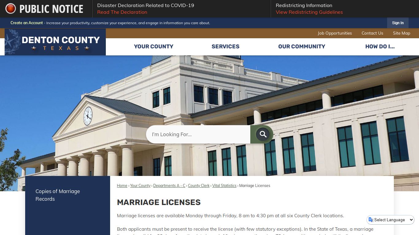 Marriage Licenses | Denton County, TX